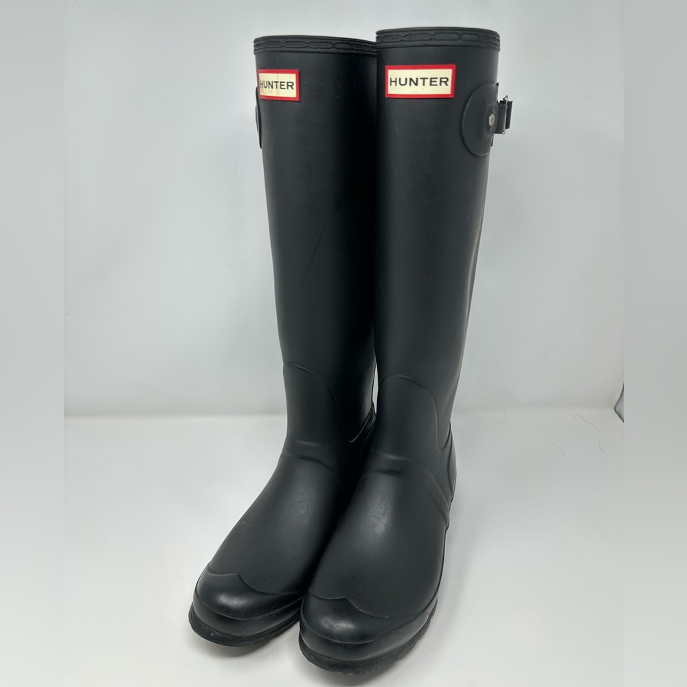 HUNTER Classic Black Waterproof Boots in Black - 9